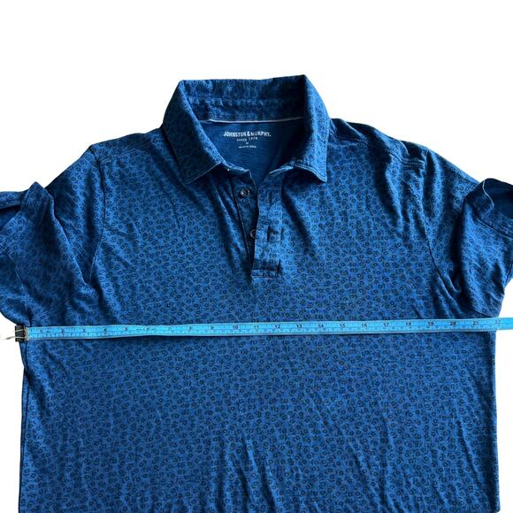 Johnston & Murphy - LOT OF 2 - Mens Sz M Knit Polos - Blue Patterned and Striped - Picture 7 of 8